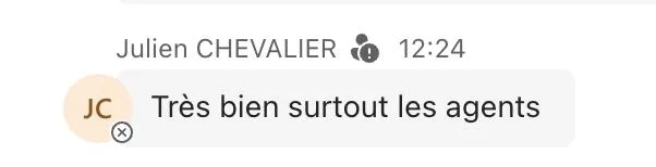 Julien Chevalier : « Très bien, surtout les agents. »
