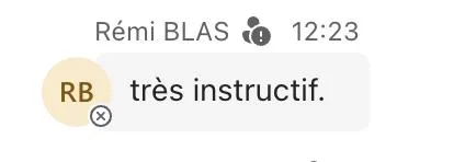 Rémi Blas : « Très instructif. »