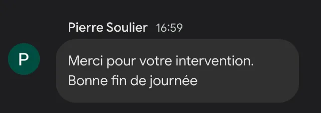 Pierre Soulier : « Merci pour votre intervention. Bonne fin de journée. »